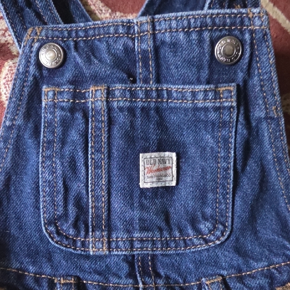 Old Navy Classic Blue Kids Overalls - Picture 3 of 3